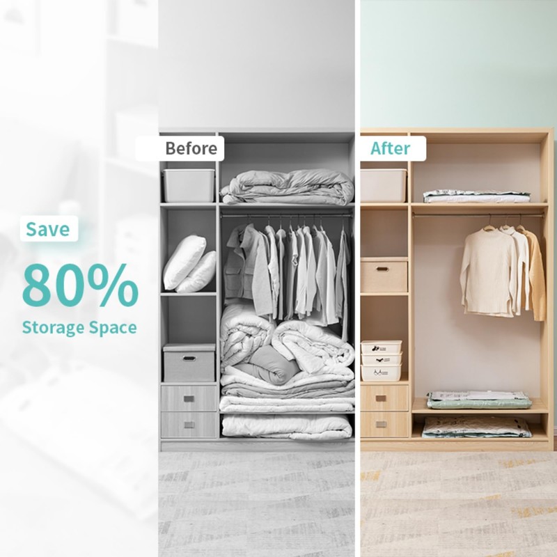 Roqao 12 Pack Vacuum Seal Storage Bags,Vacuum Bags for Clothes,Jumbo