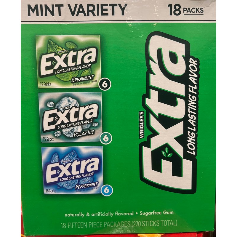 Gummy Mint Variety 18 packs Spearmint/Polar Ice/Peppermint