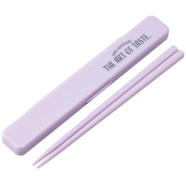 Skater ABC3AG Ag+ Chopsticks & Chopsticks Case Set, 7.1 inches (18 cm), Made in Japan, Antibacterial, Silver Ion, Adult, Nuance Color, Purple