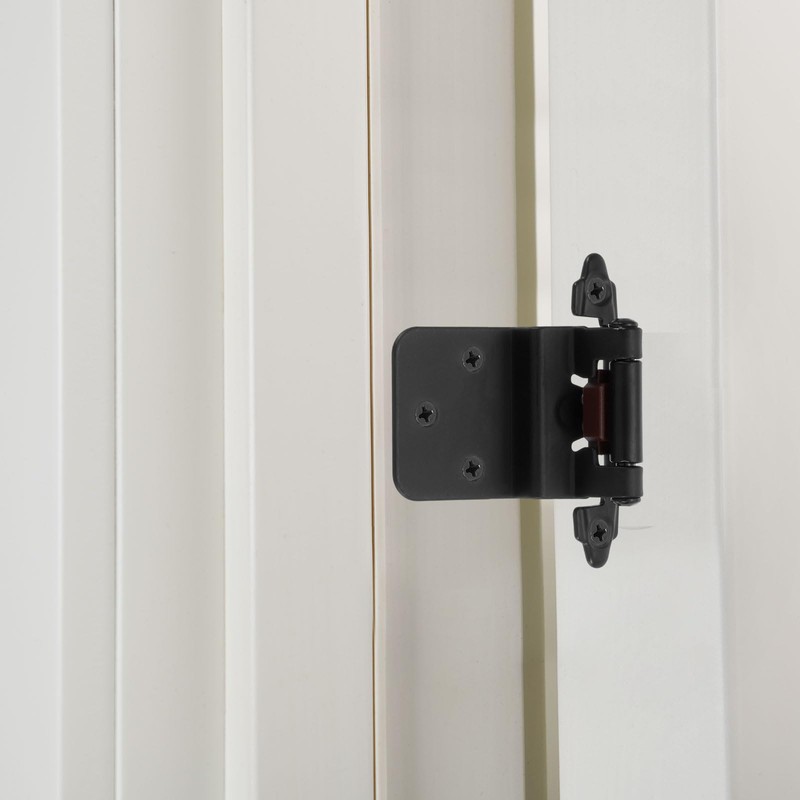 sourcing map 2 Pack Self Closing Cabinet Hinges, 3/8" Overlay
