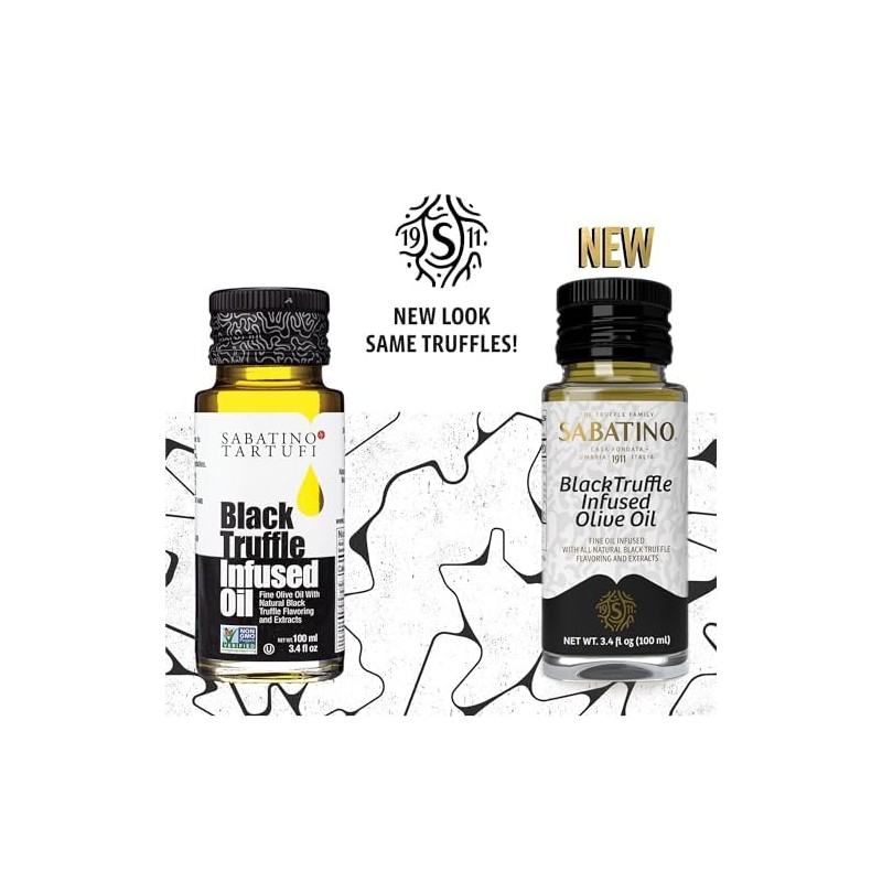 Sabatino Tartufi Infused Olive Oil, Black Truffle, 3.4 Ounce