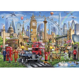 London Calling | 1000 Piece Jigsaw Puzzle | London Attractions Puzzle | Sustainable Jigsaw Puzzle for Adults | Premium 100% Recycled Board | Great Gift for Adults | Gibsons Games