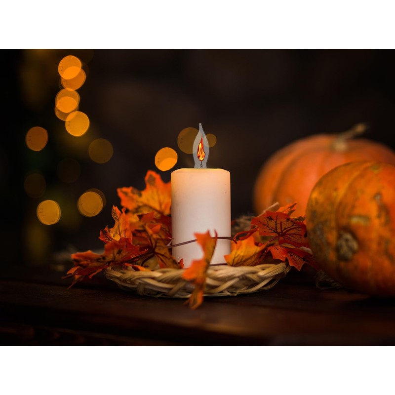 The Dreidel Company Flicker Flame Shaped Light Bulbs, E12 Replacement