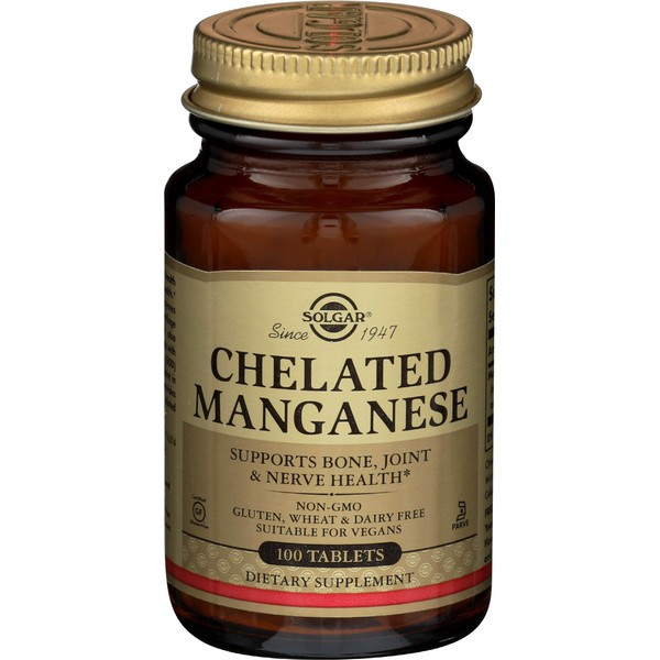 Chelated Manganese Solgar 100 Tabs