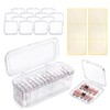 YINGJEE 15 Pcs Press On Nail Storage Box Container, Clear
