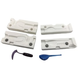 Crappie Lure Mold Set with 2" Shaky Shad and 2" Curl Tail Grub