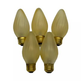 5pcs DIMMABLE LED GOLD FLAME Painted Bulbs for Antique and Vintage Lighting