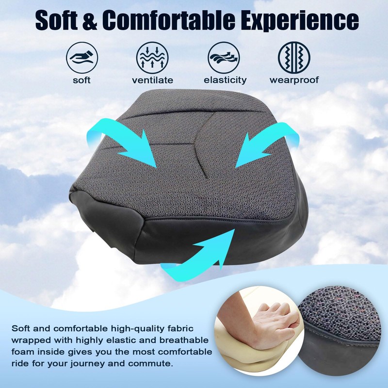SecosAutoparts Driver Side Bottom & Top Lean Back Dark Gray