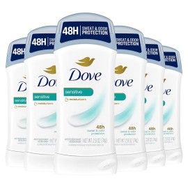Dove Invisible Solid Antiperspirant Deodorant Stick for Women, 6PK 2.6OZ