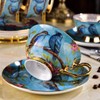 Eplze® YBK Tech Euro Style Cup& Saucer Set, Bone China