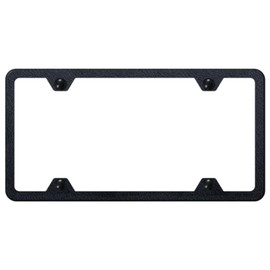 Au-TOMOTIVE GOLD, INC. Blank 4-Hole Thin Stainless Steel License Plate Frame (Rugged Black)