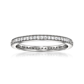 Ross-Simons 0.25 ct. t.w. Lab-Grown Diamond Eternity Band in Sterling Silver. Size 8