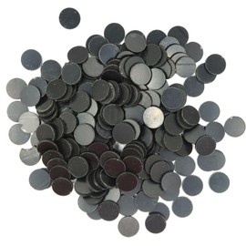 200 Pieces Black Mosaic Tiles, Opaque Round Mosaic Tiles for Crafts Bulk, Stained Small Acrylic Tiles for Mosaic Projects Supplies Home Decorations (15 x 15 mm)