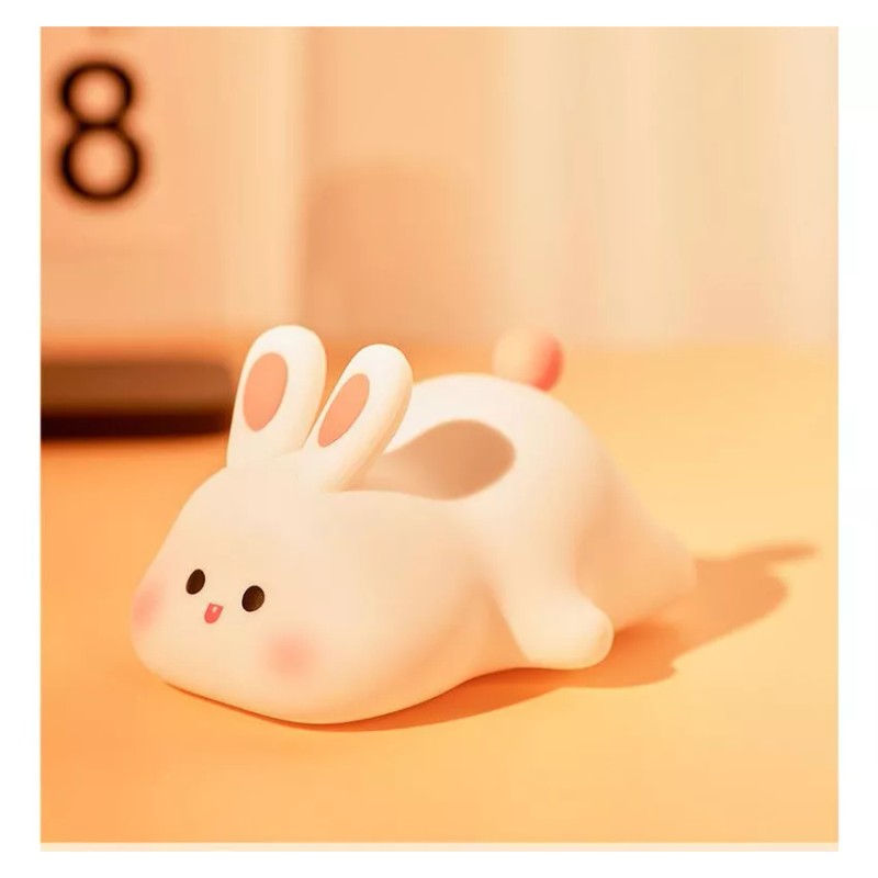 generic Z Lámpara De Noche Big Face Rabbit Con Sensor