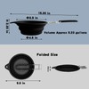 Silicone Collapsible Colander with Handle,Home/RV Kitchen Space Saving Silicone Colander,Drainage