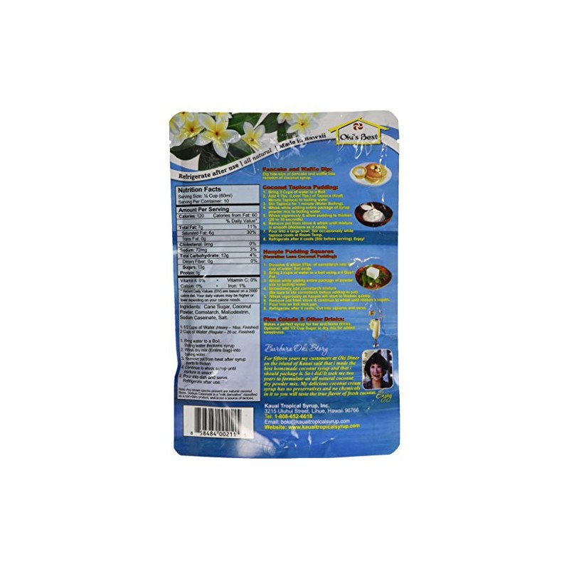 Kauai Tropical Syrup, Inc Hawaiian Coconut Syrup and Delights, 8.0