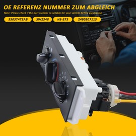 HVAC A/C Heater Climate Control Module and Heater Blower Control Switch Panel for 1999 2000 2001 2002 2003 2004 Jeep Wrangler TJ Replace# 55037473AB