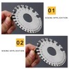 2 Pcs Stainless Steel Thickness Gauges Wire Gauge Measuring Tool,