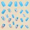 24Pcs Medium Press on Nails Coffin Fake Nails French Tip