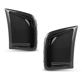 LQI Front Bumper Side Bezel Cover Compatible with Subaru WRX STi 2008-2014 Carbon Fiber Plastic Bumper Side Air Vents Corner Cover