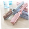 Baluue 2pcs Travel-Friendly Folding Hairdressing Comb Set Anti-Static Massage Comb