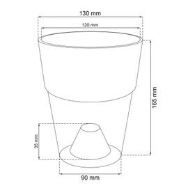 Flower Pot Orchid Pot Height 165 mm D 130 mm Glass Planter Crystal Glass Shards Transparent