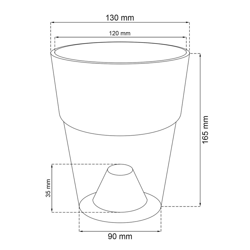 Flower Pot Orchid Pot Height 165 mm D 130 mm