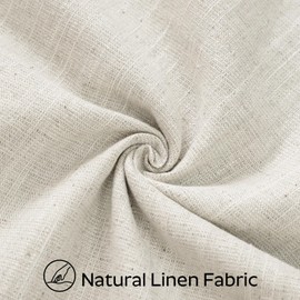 Sungeek Set of 2 Soft Linen Decorative Cushion Covers 40cm x 40cm Solid Farmhouse Throw Pillow Covers Boho Accent Cushion Cases for Sofa Couch Chair Bedroom Home Decor Pillowcases, Natural Beige