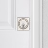 Kwikset 817 Deadbolt Lock, Satin Nickel Square Exterior Keyed Front