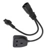 IEC320 C14 Male to C5 and Female Power Cord C14