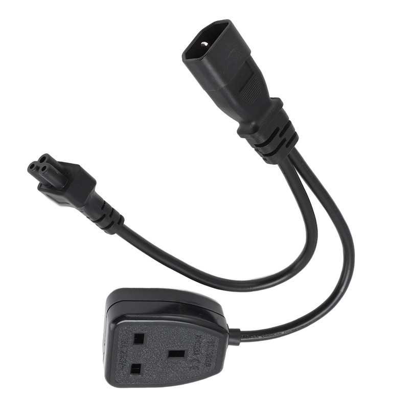 IEC320 C14 Male to C5 and Female Power Cord C14