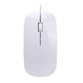 USB 3.0 Wired Slim Mouse, Optical 2.4GHZ USB Desktop Mouse,3 button mouse 1600 DPI, Ultra Slim USB Wired Mouse For Computer, Windows PC, Desktop, Laptop Gaming Accessories (Simple Mice, White)