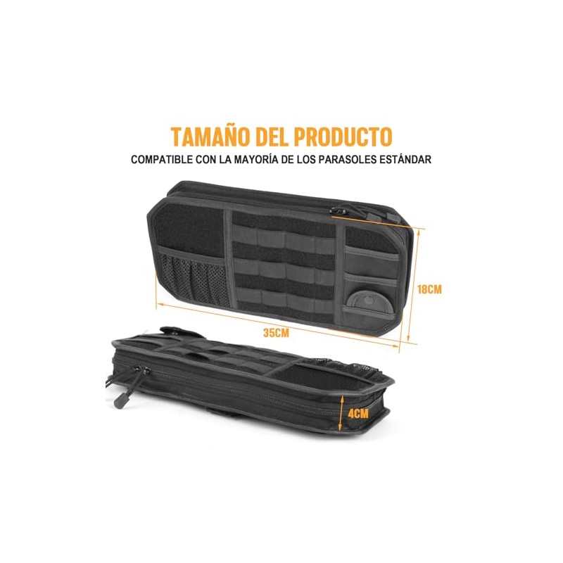 Organizador para Parasol de Auto (2 Piezas), Gran Capacidad con