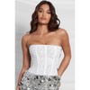 Muse Mesh Corset Top - White - Size: L