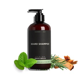 Roosevelt Supply Co. Revitalize Your Beard Natural Beard Shampoo - Sulfate-Free Rosemary & Mint Care, Ideal for Beard Growth, Clean, Healthy Beard. Cruelty Free. 12 FL OZ
