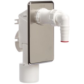Alcaplast High-quality flush-mounted siphon for washing machine, washing machine connection, ALCA chrome, stainless steel