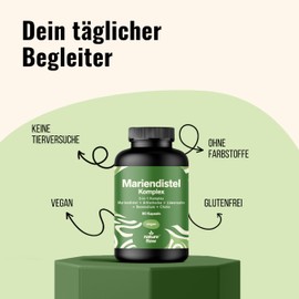 Milk Thistle Artichoke Dandelion Complex High Dose - 90 Capsules - Liver Complex 5-in-1 Complex with Milk Thistle, Artichoke, Dandelion, Desmodium & Choline, Liver Treatment - Vegan, Laboratory Tested