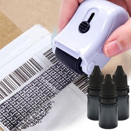 Refill Ink for Stamp,Black Multipurpose Stamp Refill Ink - 10ml User Friendly Stamp Ink, Portable Refill Ink for Letters, Parcels, Envelopes