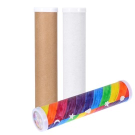 Generic 3pcs Variety Kaleidoscope Handmade Kaleidoscope Kit DIY Toy Kit for Preschool DIY Kaleidoscope Kids Kaleidoscope Toys Kaleidoscope Making Tool Teaching Materials Paper White