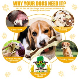 Sosation 10 Pcs Dog Chew Toys for Aggressive Chewers Nylon Beef Flavor Dog Bones Tough Puppy Teething Toys Puppy Chew Bones for Large/Medium/Small Breed Dogs Puppies Pets Chew Toys (6.3 x 2.17 Inch)