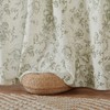 jinchan Pinch Pleated Curtains Floral Linen Blend Curtains for Living