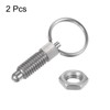 sourcing map 2Pcs Spring Plunger with Pull Ring M6x1 Thread