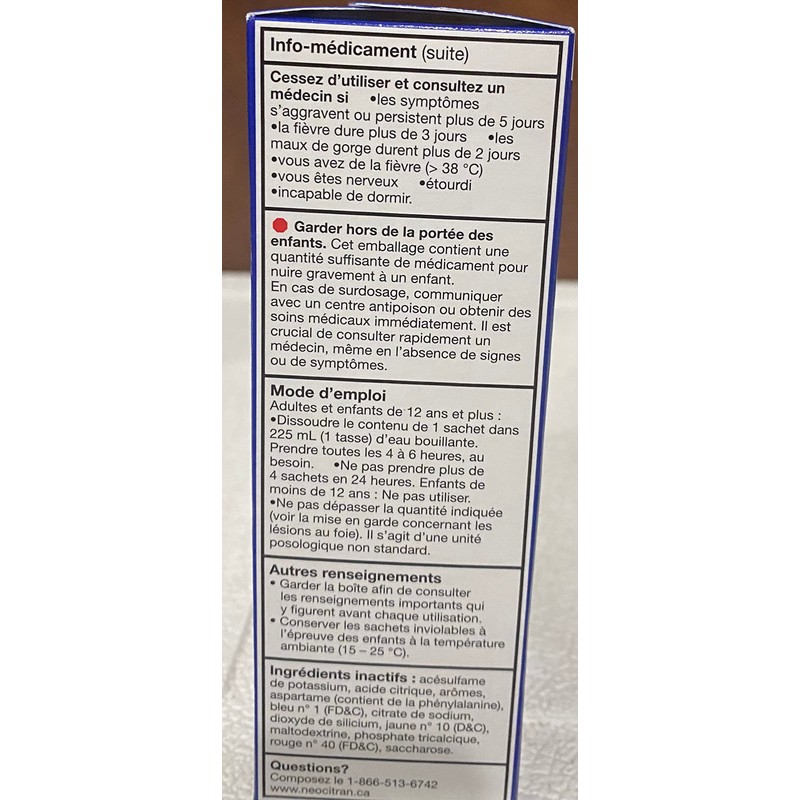 Neo Citran Total Cold Night Ex, 10 count