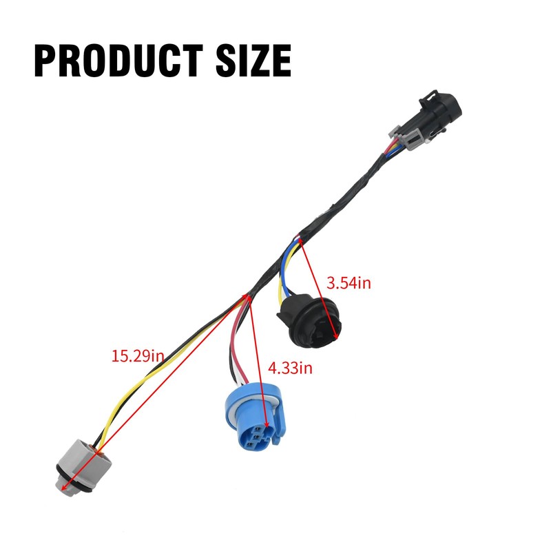 Vkinman 2pcs 22740620 Headlight Wiring Harness, Front Lamp Socket Wire