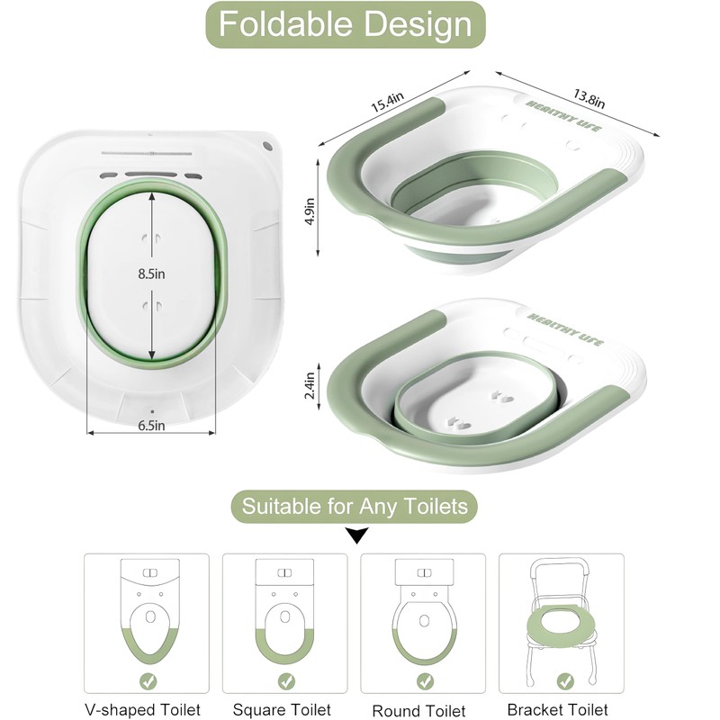 LeMeeOly Electric Sitz Bath, Unisex Foldable Sitz Bath for Toilet