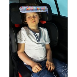 Zweiseitiger Autositz Kopfband für Kinder Autositz Relief Kopf Stützband mit verstellbaren Gürtel Nackenentlastung Schöne Träume Sweet Dreams [082]