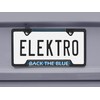 Police Back The Blue Open Black License Plate Frame