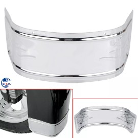 Unbranded Chrome Flame Front Fender Trim Skirt For Harley Electra Street Tri Glide 2014-up