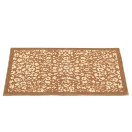 Collections Etc Lovely Floral Garden Skid-Resistant Machine Washable Accent Rug