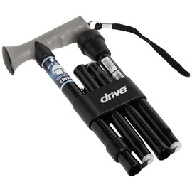 Drive Medical RTL10370BK Walking Stick with Gel Grip Handle, Black